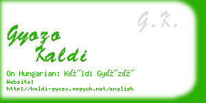 gyozo kaldi business card